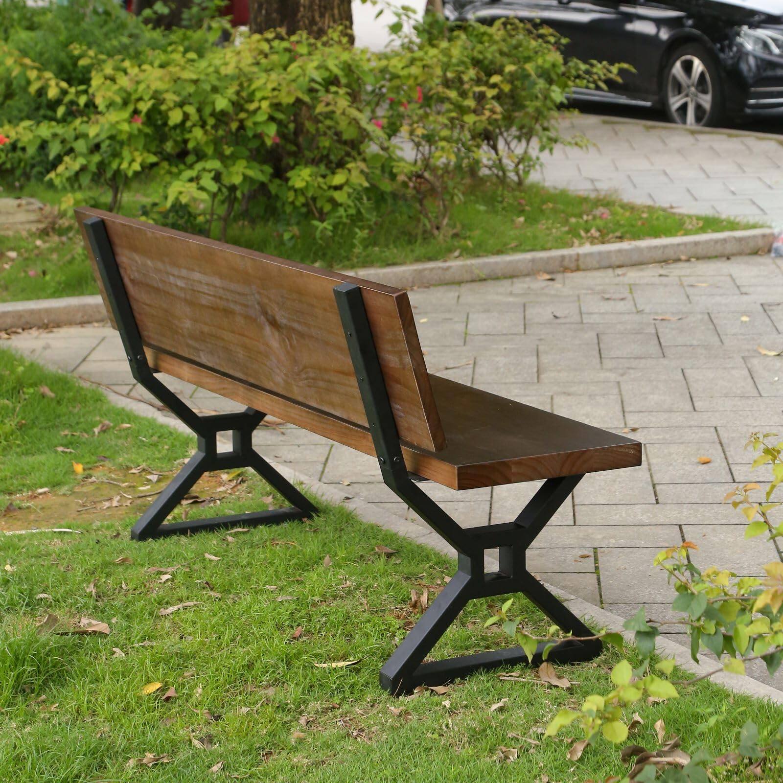 Alt View 1. JETRANSPORT - 16 Inch Metal Bench Backrest Bracket Set Of 2 Ideal For Diy Projects With Butcher Block Countertops And Wood - G 1.