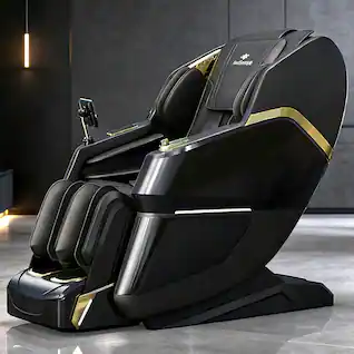 KoziSense - KZ-605 4D Massage Chair,Deep Zero Gravity,Thai Stretch,Auto Extension Legrest,Back and Front Heat,FREE Inside Delivery - Black