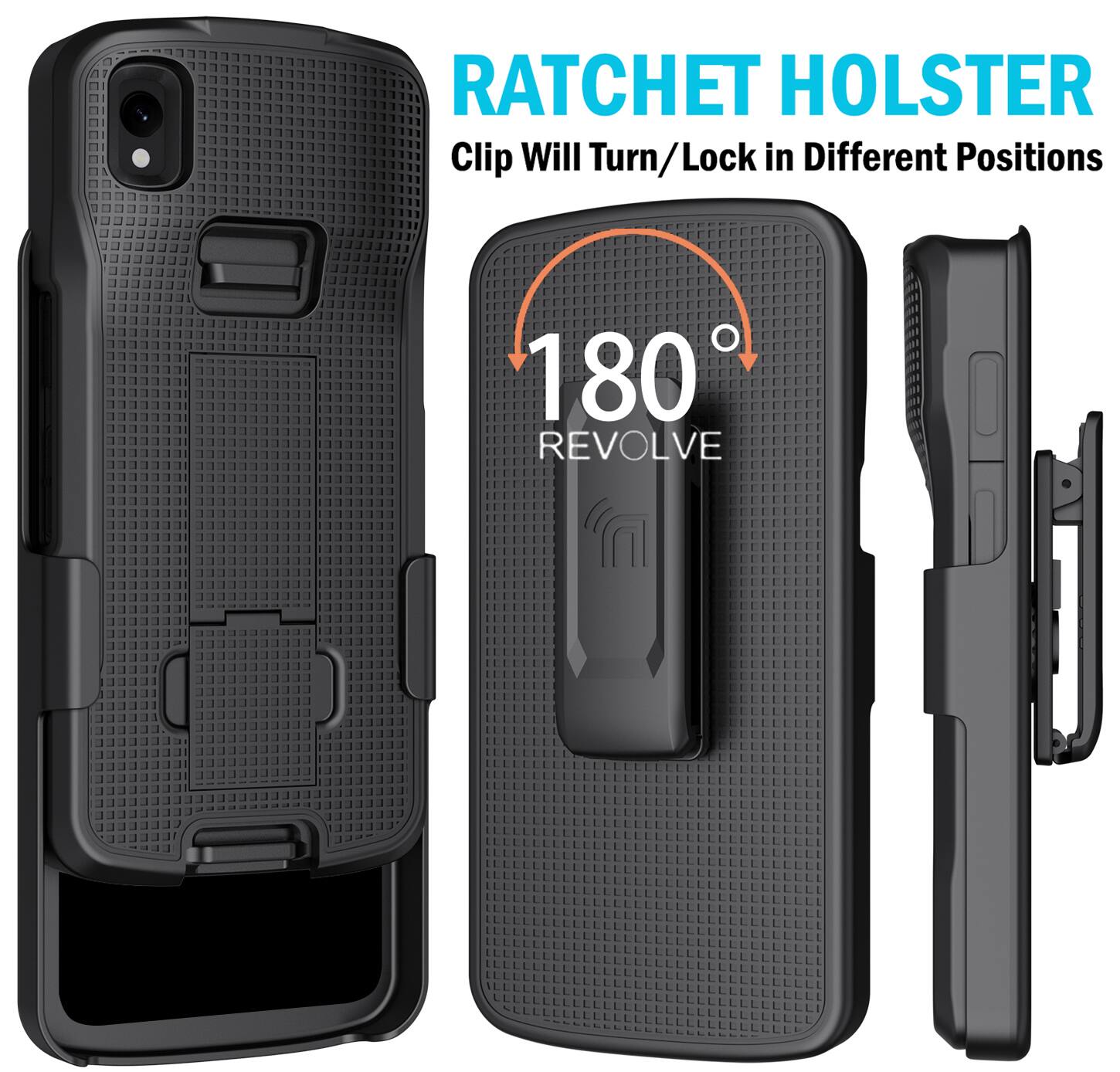 RATCHET HOLSTER  
Clip Will Turn/Lock in Different Positions  
180° REVOLVE