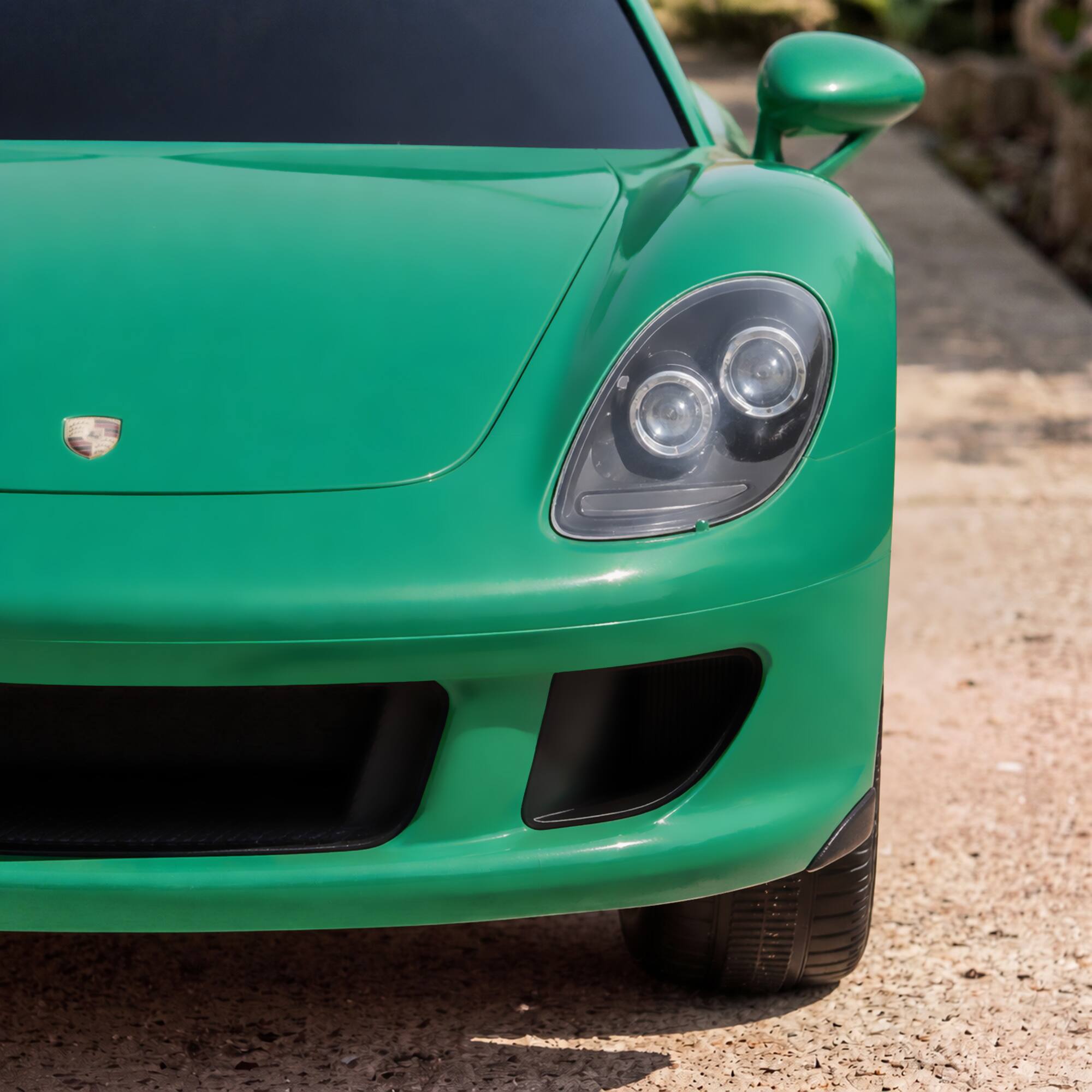 Alt View 8. Qaba - Kids Ride On Car, Licensed Porsche Carrera GT with Remote, Rear Suspension - Green.