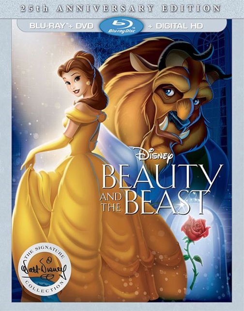 Front Standard. Beauty and the Beast [25th Anniversary Edition] [Includes Digital Copy] [Blu-ray/DVD] [1991].