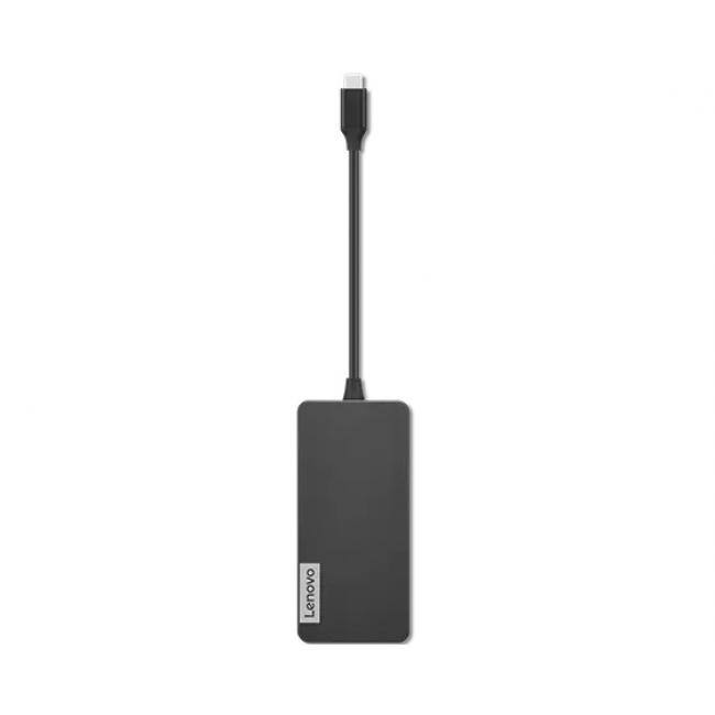 Alt View 1. Lenovo - Lenovo USB-C 7-in-1 Hub - One cable, Seven Options - USB Type C - 4 x USB Ports - 2 x USB 3.0 - Slim and compact design - Iron Gray.