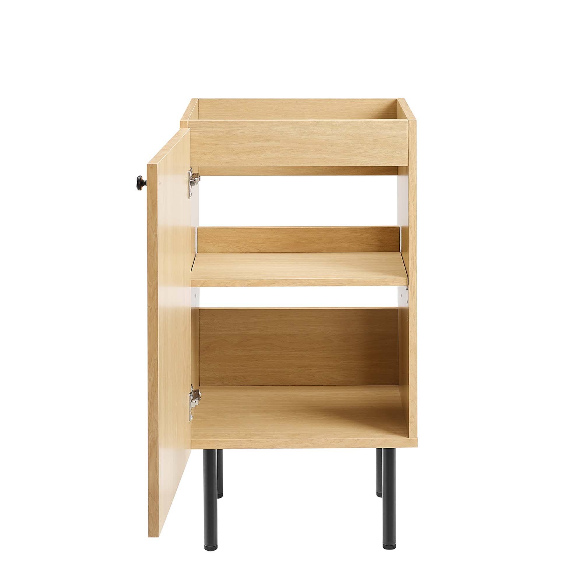 Alt View 5. Modway - Chaucer Bathroom Cabinet Basin Not Included by Modway - Oak.