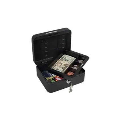 Front. Honeywell - HONEYWELL CONVERTIBLE CASH/KEY BOX - Black.