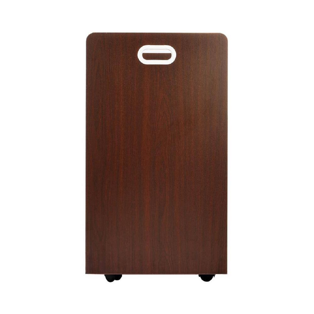 Left. AdirOffice - Blueprint Storage Wood 21-Slot Portable Roll File Cart - Mahogany.