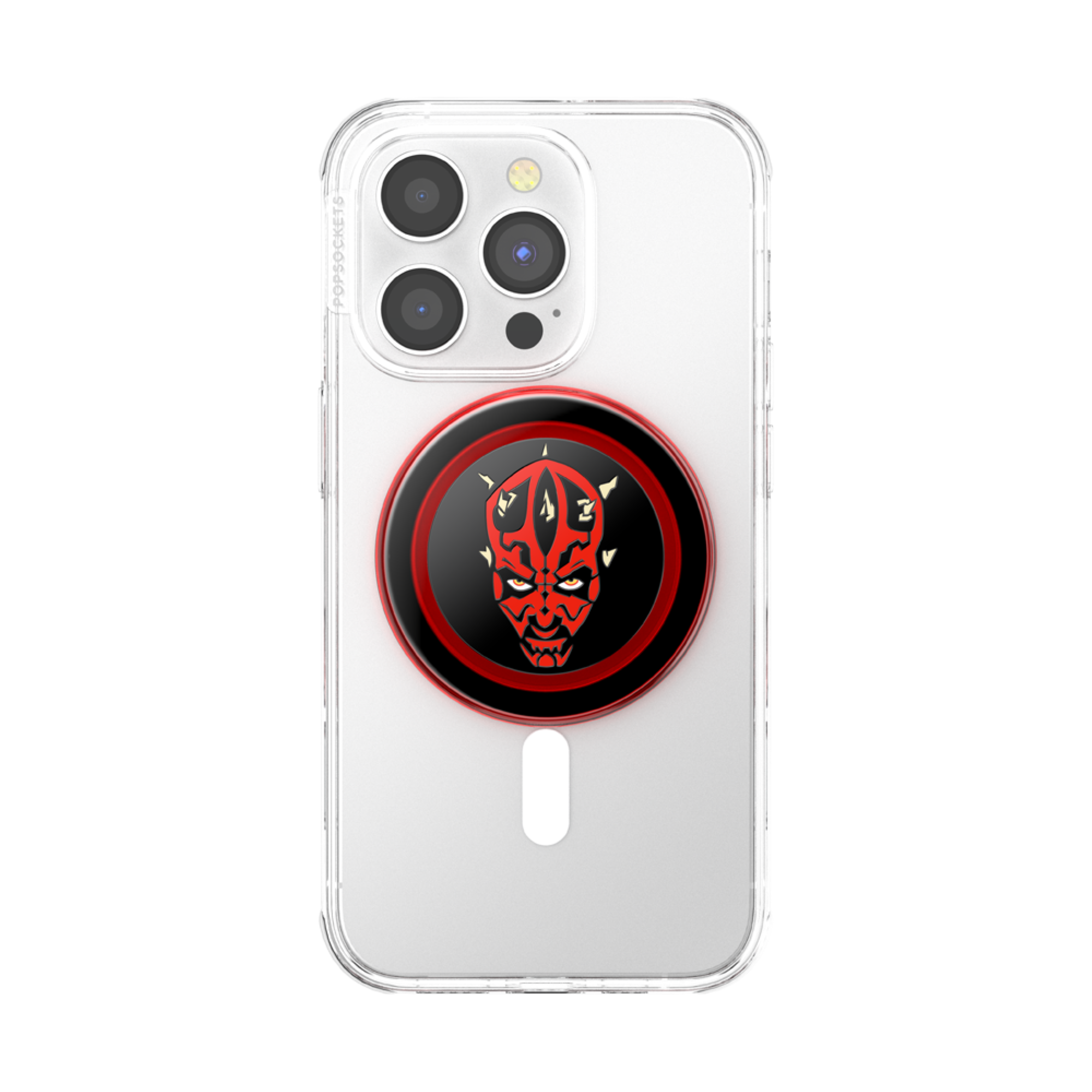 Back. PopSockets - MagSafe PopGrip Universal Magnetic Grip & Stand with Adapter Ring for Cell Phones - Star Wars -Darth Maul Enamel.