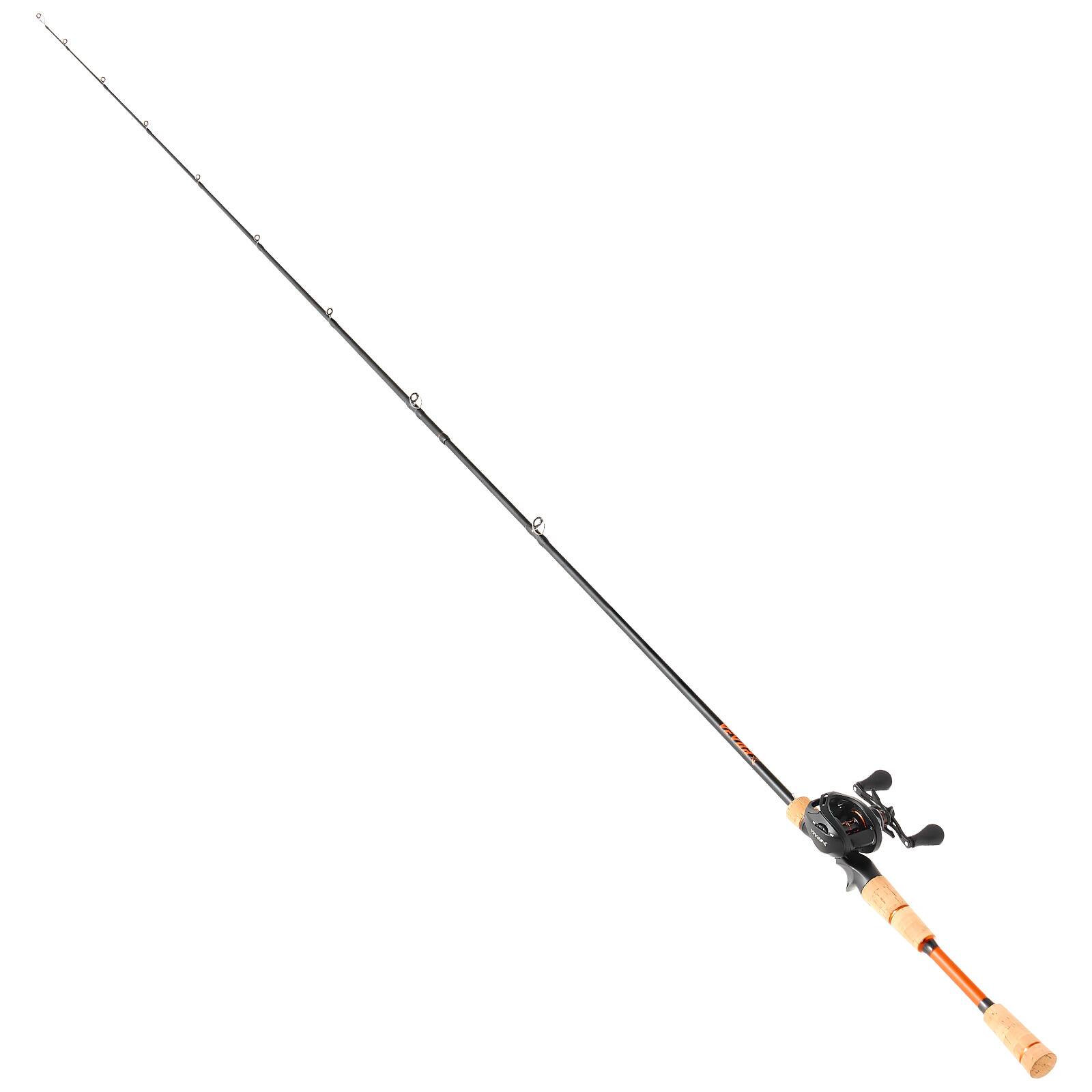 Alt View 5. VEVOR - Rod and Fishing Reel Combo, IM7 Carbon Fiber Baitcasting Rod and Reel Combo, Bass Fishing Pole with 7+1 BB System - Black.