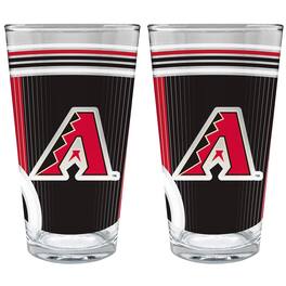 Great American Products - Arizona Diamondbacks Two-Piece 16oz. Pint Glass Set - Multicolor