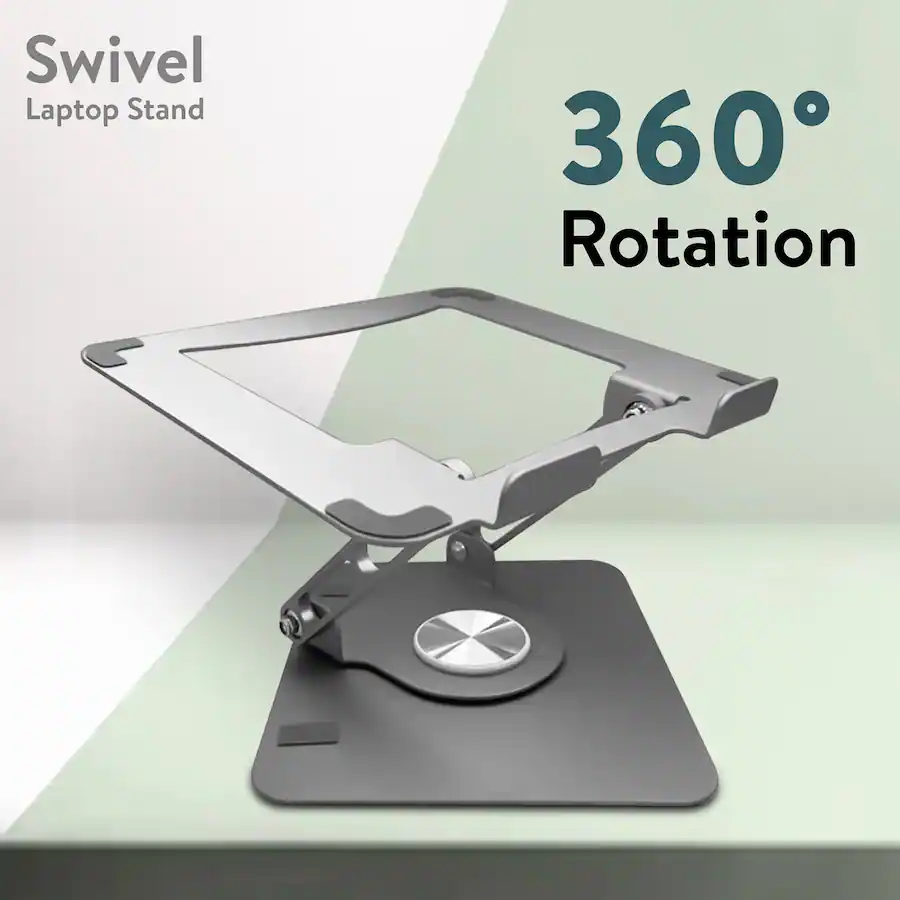 Computer Swivels Uncaged Ergonomics Adjustable Swivel Laptop Stand for Desk Space Gray ...