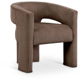 Meridian Furniture - Riz Corduroy Fabric Accent/Dining Chair - Brown