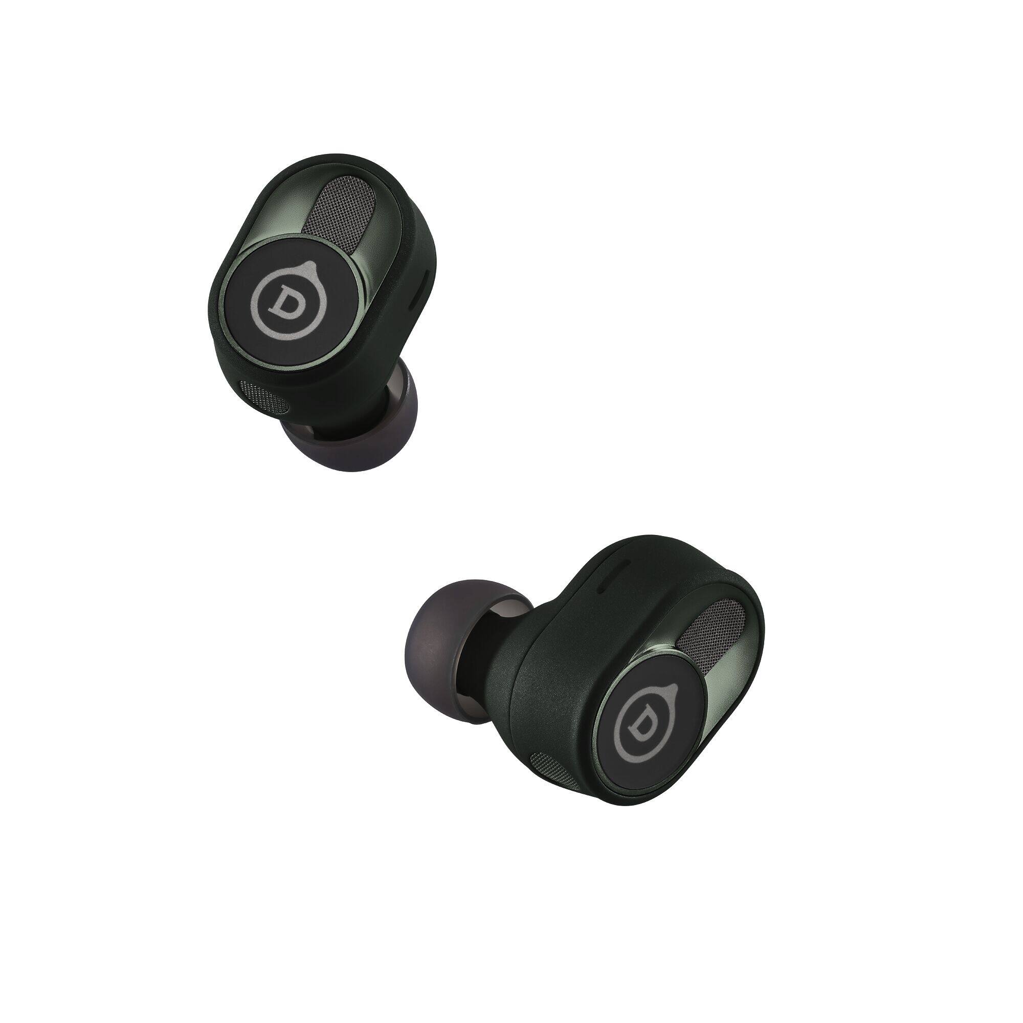 Angle. Devialet Gemini - II Wireless In-Ear Bluetooth Earbuds - Deep Forest.