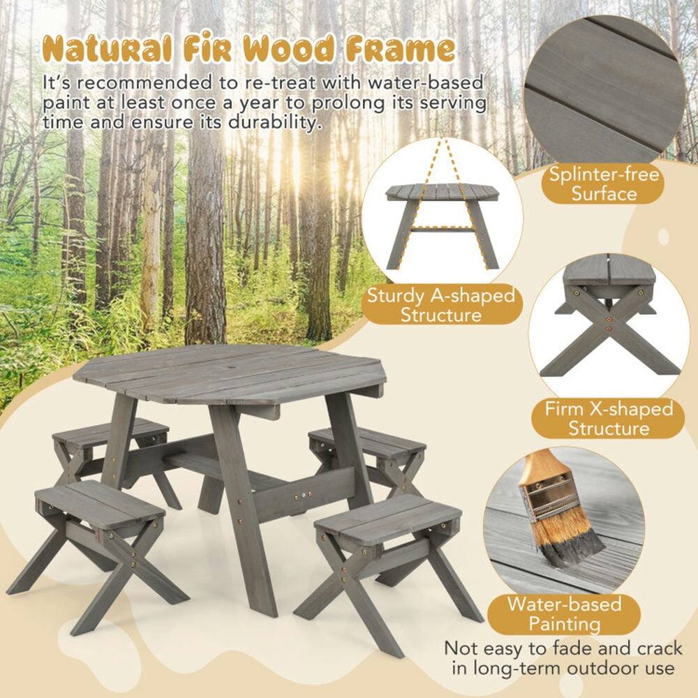 Natural Fir Wood Frame  
It's recommended to re-treat with water-based paint at least once a year to prolong its serving time and ensure its durability.  

- Splinter-free Surface  
- Sturdy A-shaped Structure  
- Firm X-shaped Structure  
- Water-based Painting  
- Not easy to fade and crack in long-term outdoor use