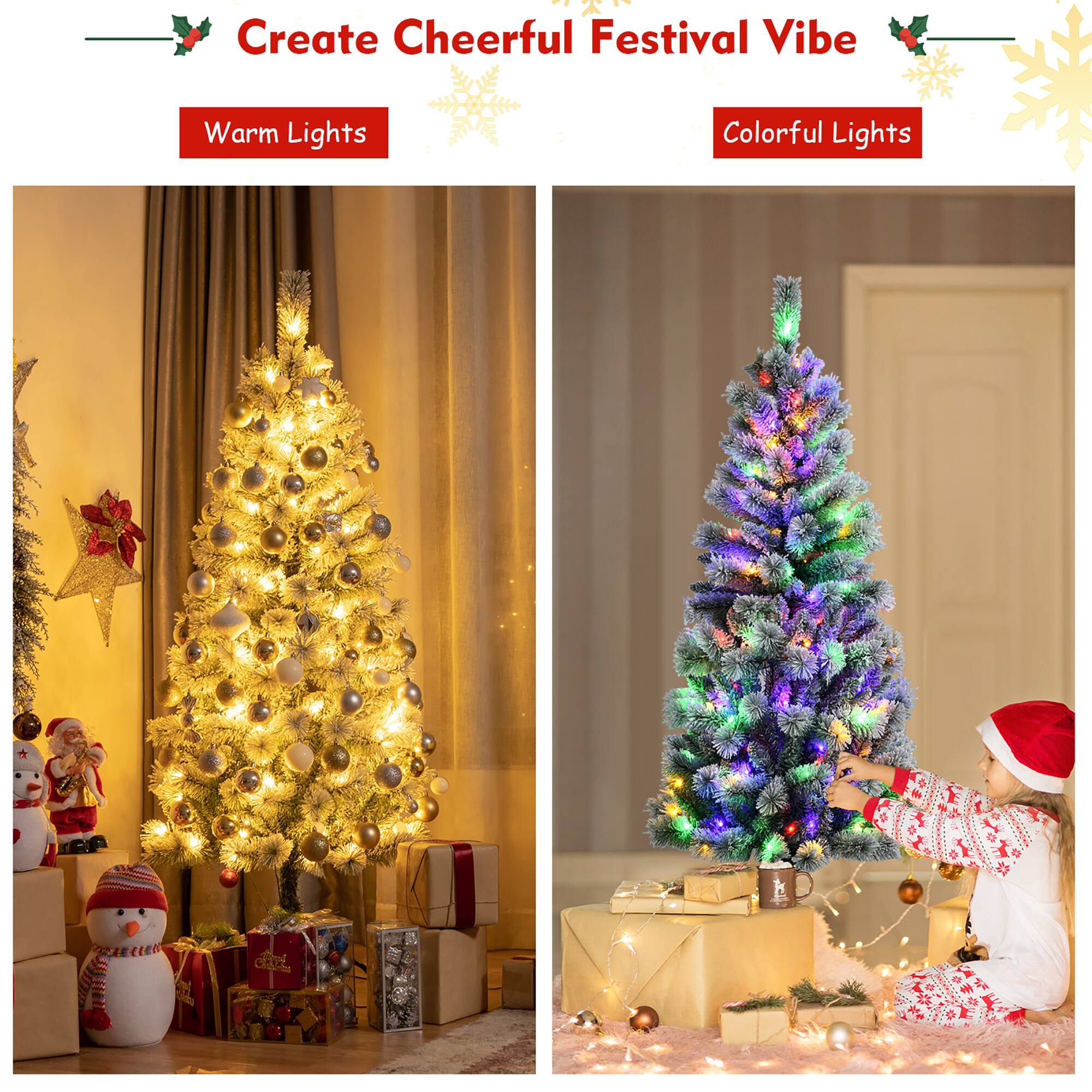 Create Cheerful Festival Vibe Warm Lights Colorful Lights Christmas Lights