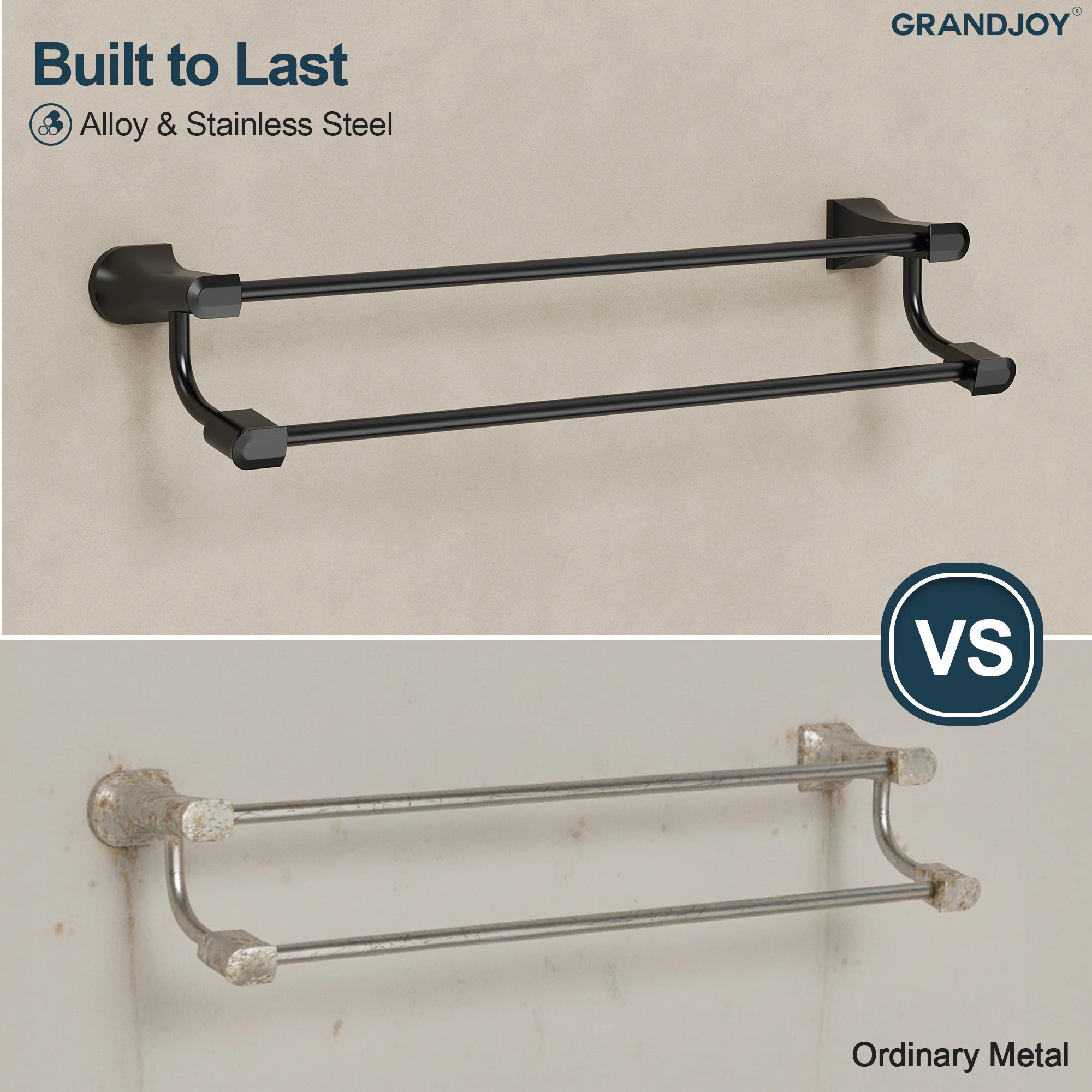 Built to Last  
Alloy & Stainless Steel  

GRANDJOY  

VS  

Ordinary Metal
