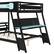 Alt View 4. Anysun - Full Size Bunk Bed with Two Built-In Gaming Desks, USB Desktop Ports & Pegboard Organizer, Gaming Bunk Frame for Gamer - Blue.