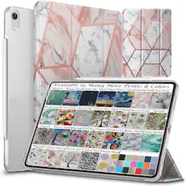 DuraSafe Cases - iPad mini 6 8.3 inch 2021 Trifold PC Smart Case A2567 A2568 A2569 MLWL3 MK7R3 MK7M3 MK7P3 MK7Q3 MLX43 MK8E3 MK8G3 MK893 - Marble Pink