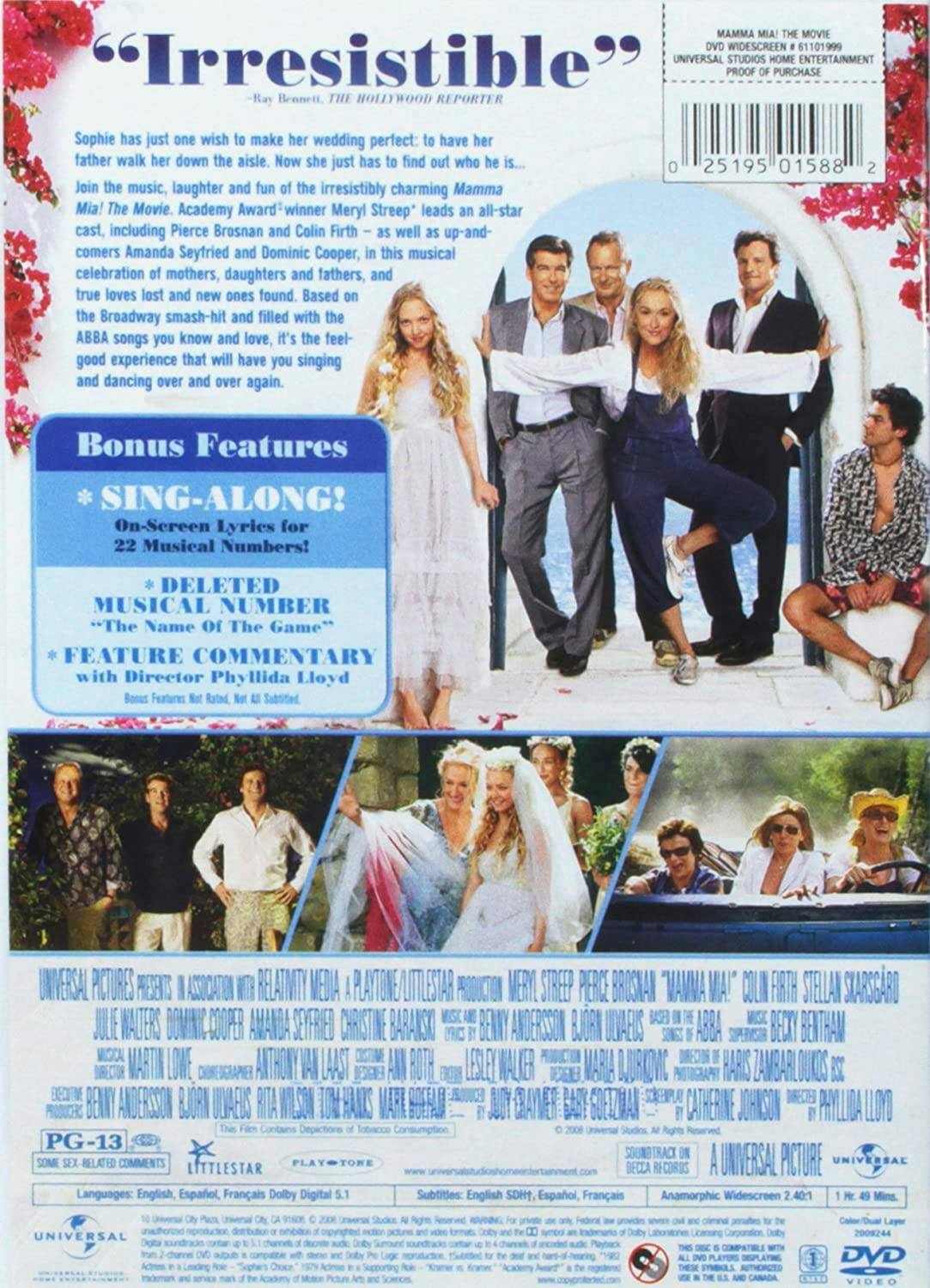 Angle. Mamma Mia! The Movie (Widescreen) [DVD].