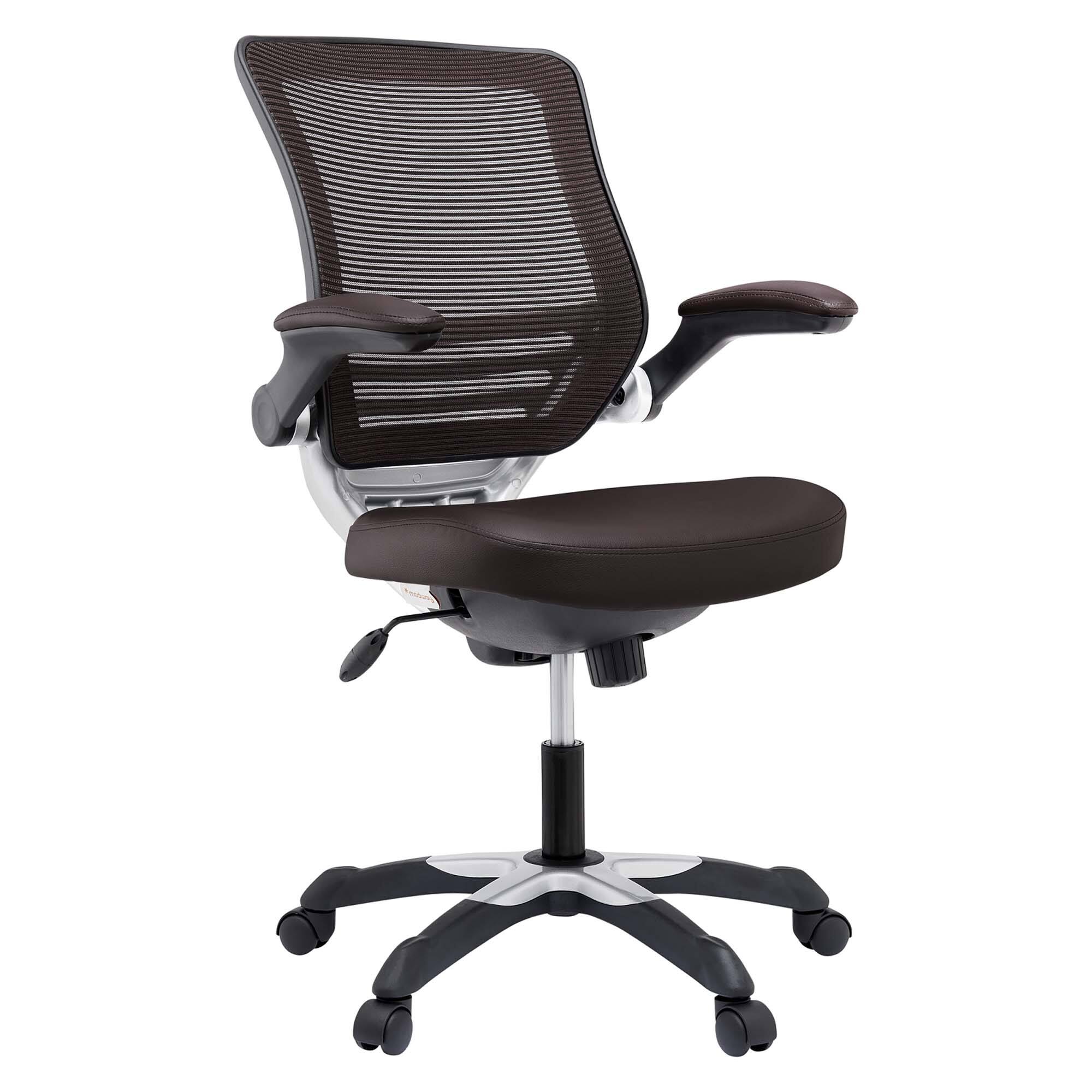 Angle. Modway - Edge Vinyl Office Chair by Modway - Brown.