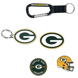 WinCraft - Green Bay Packers 5-Pack Key Ring and Fridge Magnet Set - Multicolor