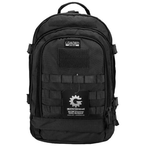 Front. Loaded Gear - GX-500 Crossover Backpack - Black.