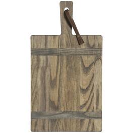J.K. Adams - Ash Artisan Plank, Wooden Serving Board with Handle, 15.5" x 8.5" - Gray