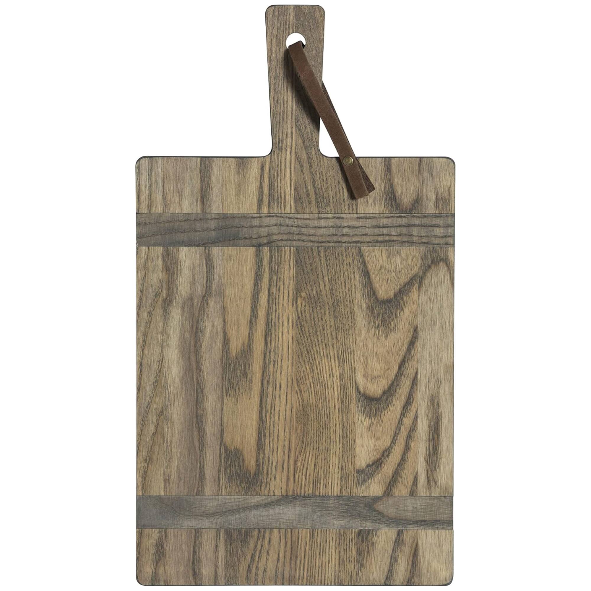 Front. J.K. Adams - J.K. Adams Ash Artisan Plank, Wooden Serving Board with Handle, 15.5" x 8.5" - Gray.