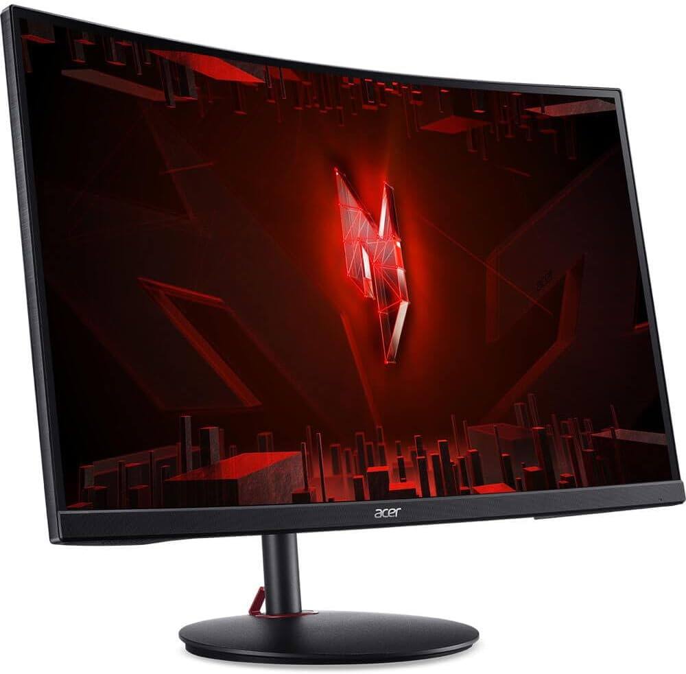 Angle. Acer - Nitro XZ271U X3 27" Curved Gaming Monitor – 2560x1440, 240Hz, 1ms, FreeSync Premium, HDR10 - Black.