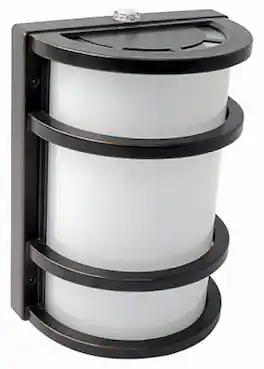Amber Sporting Goods - Feit Electric 73702 12 Watt 850 Lumen 5000 Kelvin Bronze Dusk To Dawn Led Security Wall Light