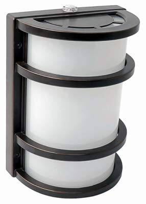 Front. Amber Sporting Goods - Feit Electric 73702 12 Watt 850 Lumen 5000 Kelvin Bronze Dusk To Dawn Led Security Wall Light.