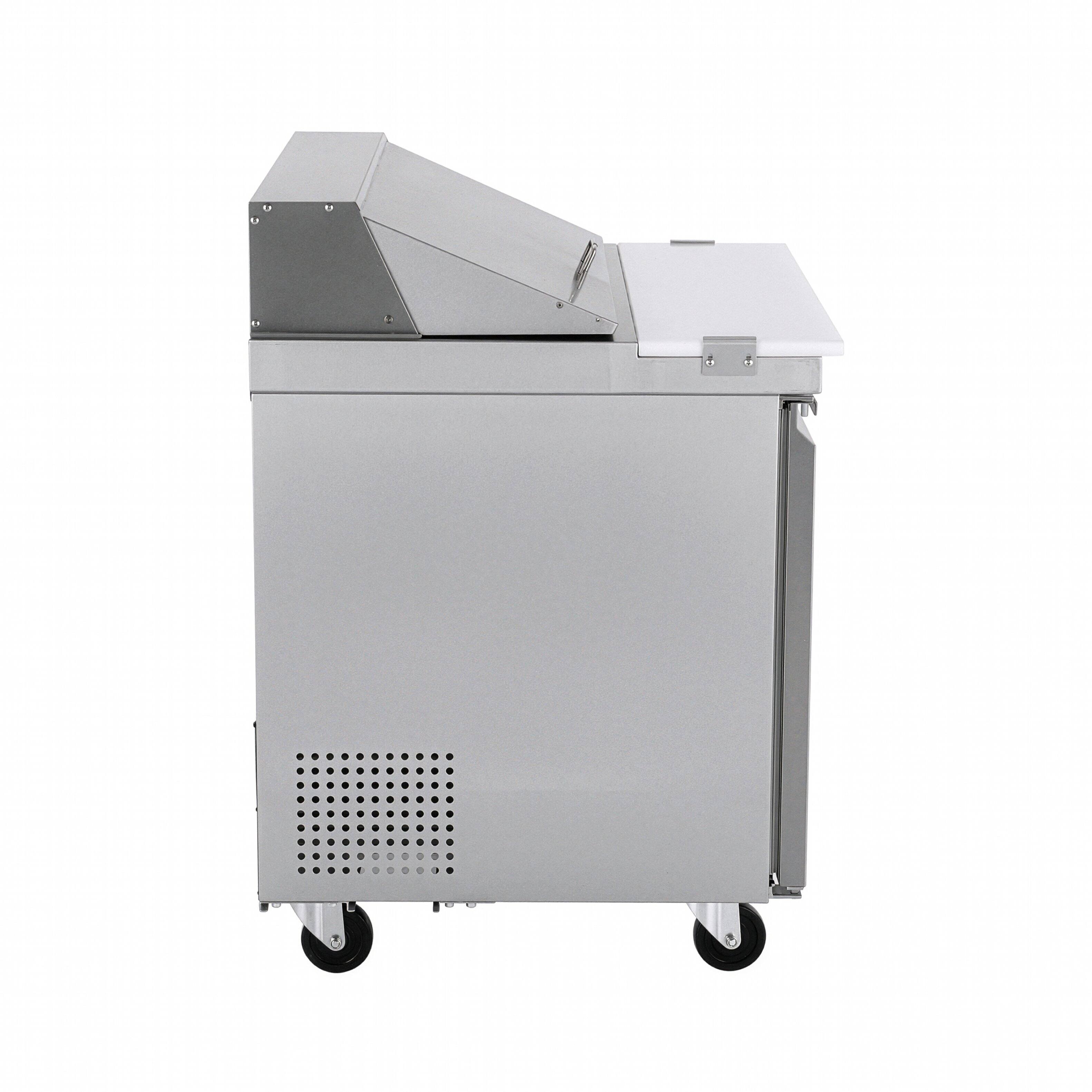 Alt View 8. Magic Chef - Commercial 9.5 cu. ft. Sandwich/Salad Prep Table Refrigerator in Stainless Steel - Stainless Steel.