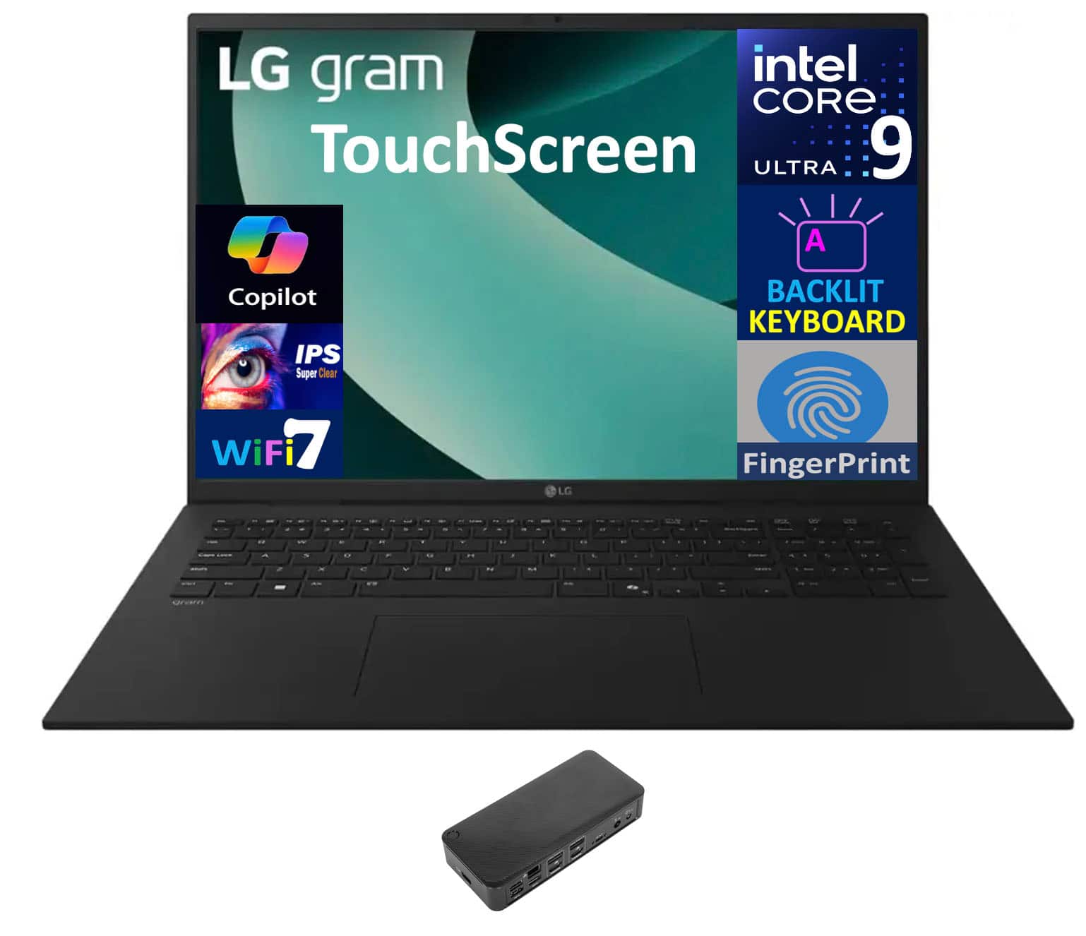 LG - gram Laptop 17.0 WQXGA (Intel Ultra 9-288V, 32GB LPDDR5X, 1TB PCIe SSD, Intel Arc 140V, Win 11 Pro) - Obsidian Black