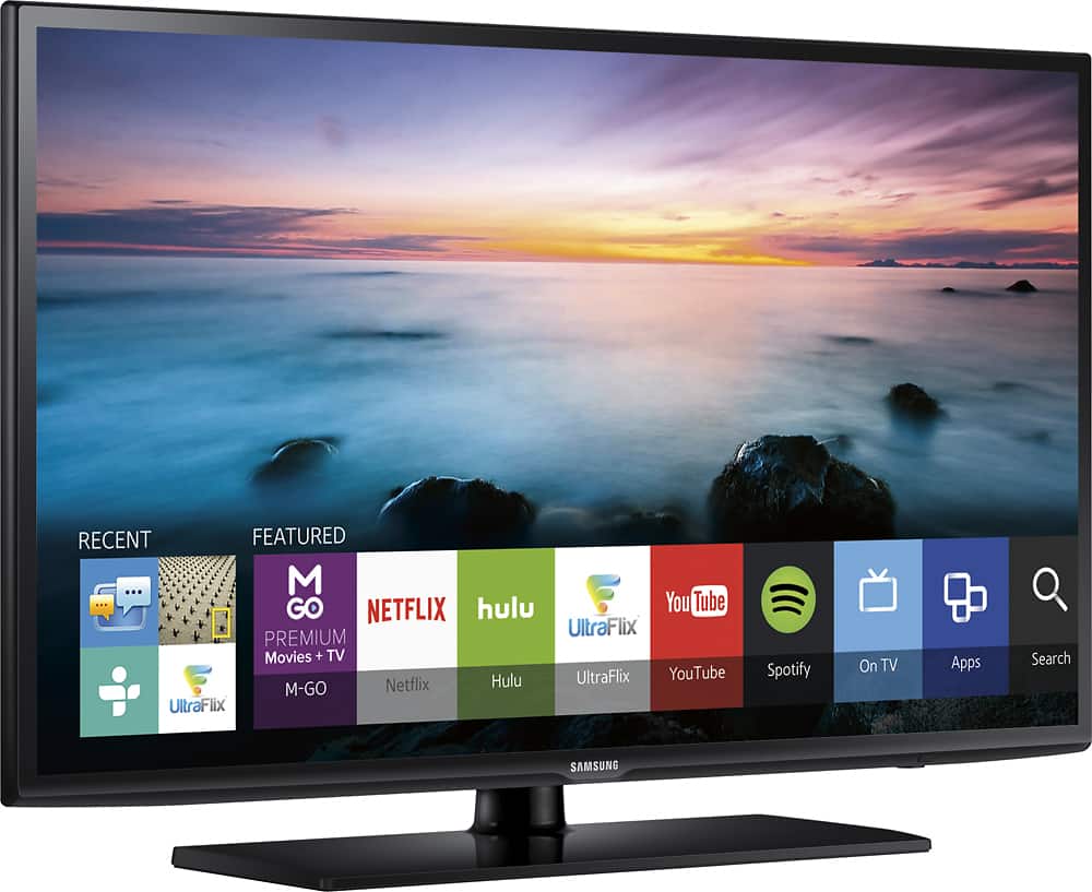 Angle. Samsung - 60" Class (60" Diag.) - LED - 1080p - Smart - HDTV - Black.