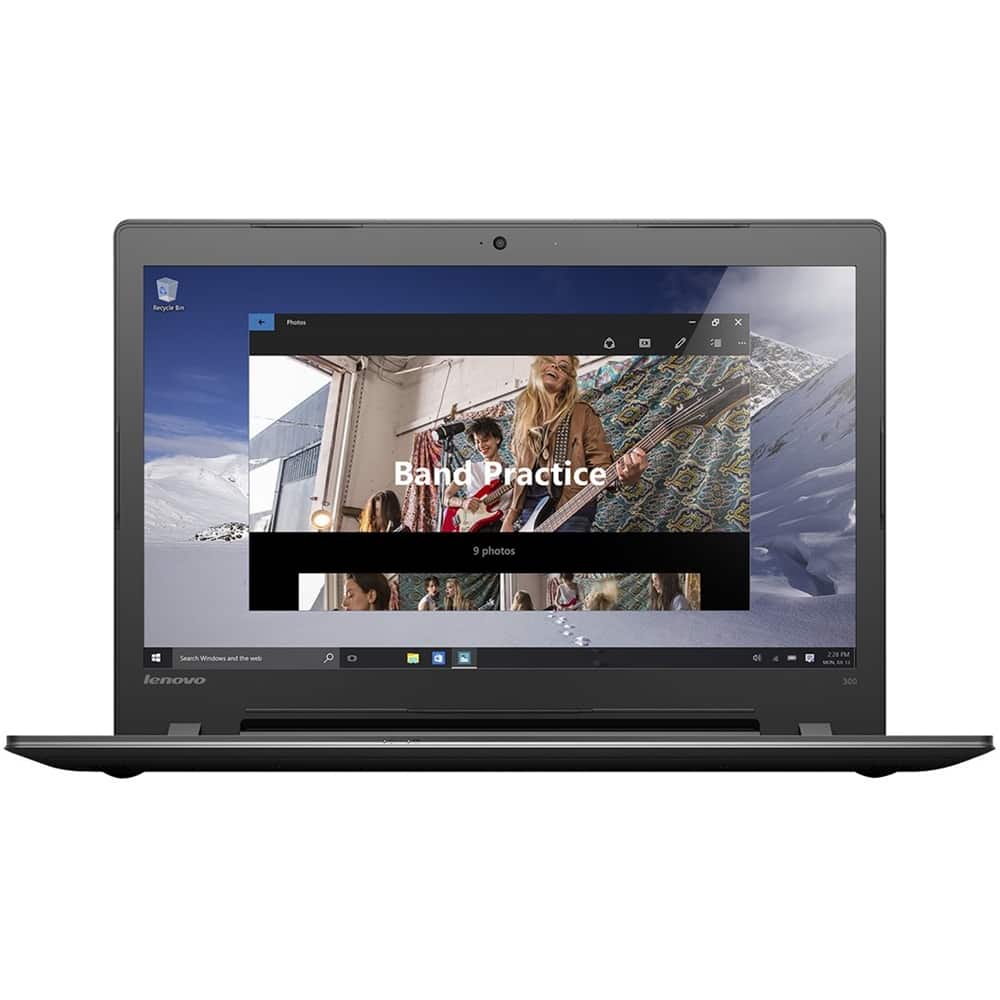 Front. Lenovo - 300-17ISK 17.3" Laptop - Intel Pentium - 4GB Memory - 1TB Hard Drive - Black.