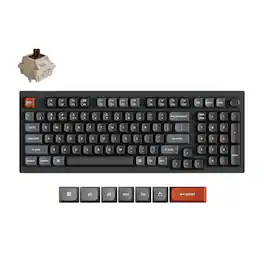 Keychron - V5 Ultra 96% Wireless Mechanical Keyboard with 8000Hz Polling Rate & NKRO, Hot-Swappable RGB - Black
