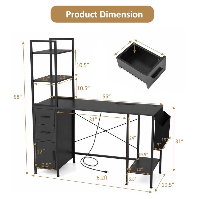 Product Dimension: 10.5" x 12" x 18" x 58" x 10.5" x 55" x 31" x 12" x 24" x 19.5" x 19" x 3" x 31" x 9.5" x 10" x 6.2ft x 5.5" x 19.5"