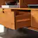 Alt View 21. Walker Edison - 58" Mid-Century Modern 3-Drawer Wood TV Stand for TVs up to 65" - Caramel.