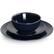 Alt View 2. Elama - Elama Luna 18 Piece Porcelain Dinnerware Set in Dark Blue - Dark Blue.