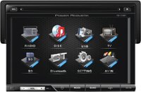 Front Zoom. Power Acoustik - 7" - CD/DVD - Built-In Bluetooth - In-Dash Deck with Detachable Faceplate - Black.