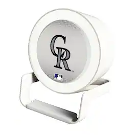 Keyscaper - Colorado Rockies Linen Print Nightlight Charger & Bluetooth Speaker - White