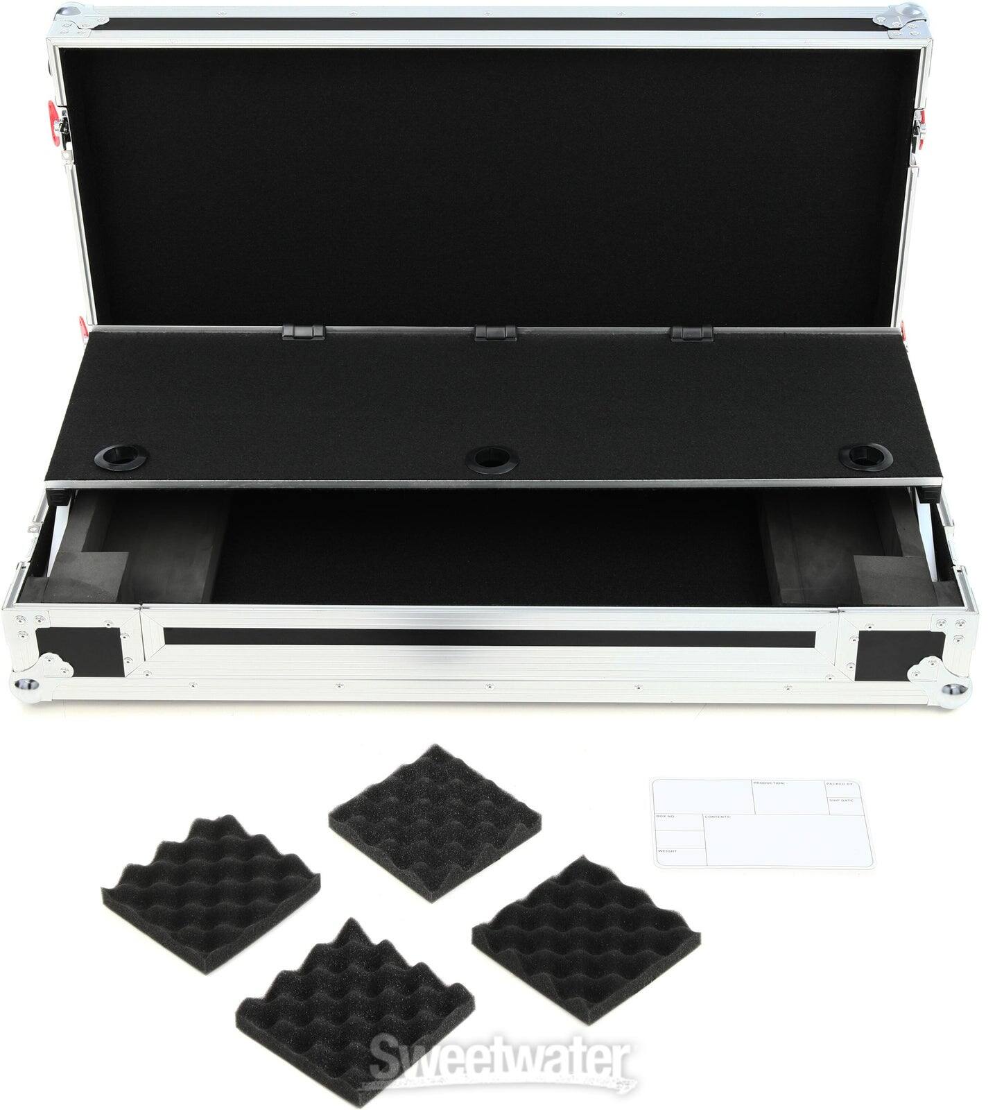 Back. Gator - Tour Case Designed to Fit Pioneer DDJ-RZ and DDJ-SZ Controllers with Sliding Laptop Platform and EVA Padding.