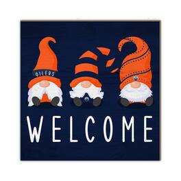 Fan Creations - Edmonton Oilers 10'' x 10'' Welcome Gnomes Sign - Multicolor