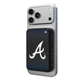 Keyscaper - Atlanta Braves Wireless Magnetic Power Bank - Black