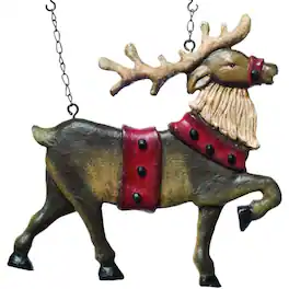 K&K Interiors - Reindeer Christmas Arrow Replacement Sign 14 inch - Arrow Sold Separately - Brown