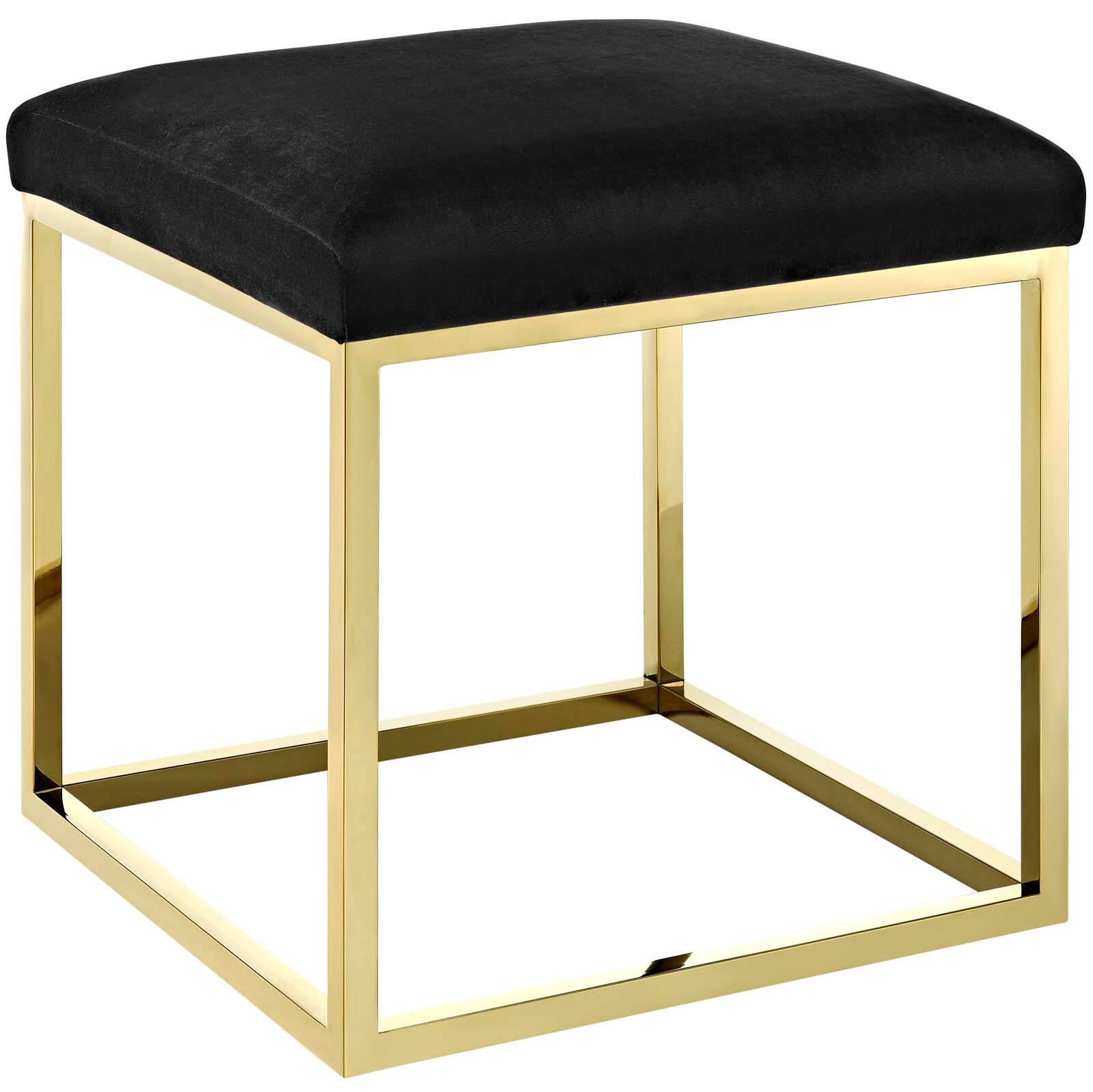 Angle. Modway - Anticipate Ottoman by Modway - EEI-2849-GLD-BLK.