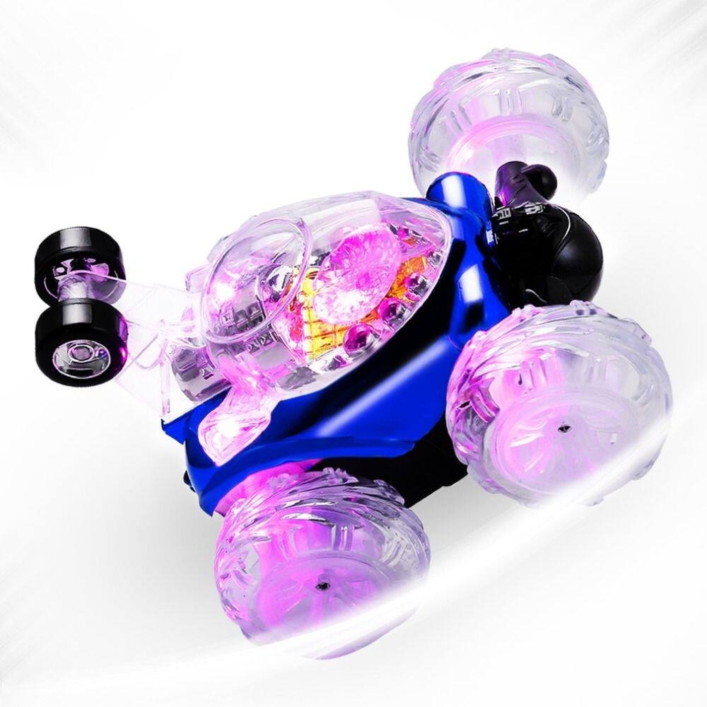 Back. Loheer - Loheer Mini RC Stunt Car Tumbling Remote Control Off Road Drift Racing Toy with Lights.