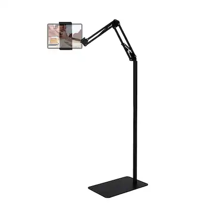 Front. METALTON - Tablet Floor Stand Raised Bed Phone Angle Height 360 Degrees Adjustable Universal Compatible With Ipad Pro ... - Default.