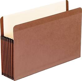 Oxford - Premium Heavy Duty Reinforced File Pocket, 7" Expansion, Legal Size, 5/Box - Redrope