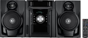 Sharp - 240W 5-Disc Mini Shelf System with cassette and Bluetooth - Black - Front_Zoom