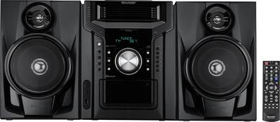 Sharp 240W 5 Disc Mini Shelf System with cassette and Bluetooth Sharp 240W 5 Disc Mini Shelf System with cassette and Bluetooth