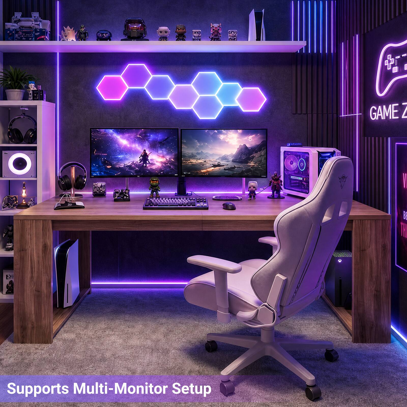 Aheaplus 78.7 Inch Extra Long Computer Desk, Large Workstation for Home ...